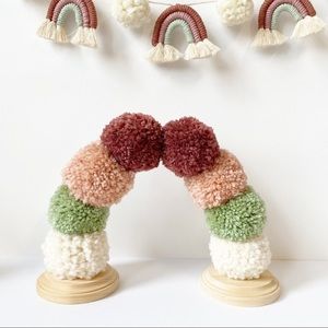 Rainbow Pom Pom Table Centerpiece Kids Party Decorations Baby Room Nursery Decor